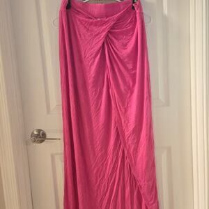 Bisou Bisou Hot Pink Wrap Skirt